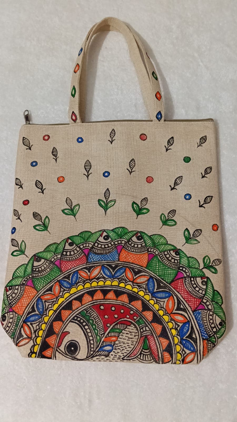 Authentic Madhubani painting handcrafted on canvas by women artisans of Bihar